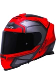 LS2 Storm 2 Faster Mat Kırmızı Fullface Motosiklet Kaskı Siyah Camlı - 1