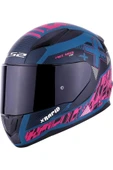 LS2 RAPID 2  XTREET MAT MAVİ-MOR  FULLFACE MOTOSİKLET KASKI SİYAH CAMLI - 1