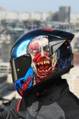 LS2 RAPID 2 RACE ZOMBIE SİYAH-KIRMIZI KASK - 3