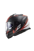 LS2 Ff800 Storm 2 Nerve Mat Black Red Motorcu Kaskı - 1