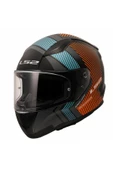 LS2 Rapıd 2 Extra Kapalı Kask Mat Gri - Neon Turuncu - 1