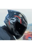 LS2 RAPID 2 RACE CIRCLE KAPALI MOTOSİKLET KASKI MAT SİYAH-KIRMIZI SİYAH CAM - 4