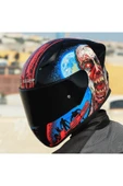 LS2 Rapıd 2 Race Zombıe Fullface Motosiklet Kaskı Siyah Camlı thumbnail 4
