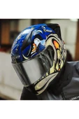 LS2 RAPID 2 RACE SPOX MAVİ-GRİ KAPALI MOTOSİKLET KASKI GRİ CAMLI - 2