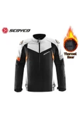 Scoyco JK176 WATERPROOF 4 MEVSİM MOTOSİKLET MONTU SİYAH TURUNCU GRİ - 5