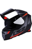 LS2 Storm 2 Racer Turuncu Kapalı Motosiklet Kaskı Gri Camlı - 2