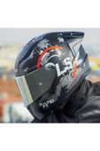 LS2 RAPID 2 RACE CIRCLE  FULLFACE MOTOSİKLET KASKI GRİ CAMLI - 3