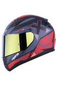 LS2 Rapıd 2 Xtreet Mat Siyah-Kırmızı Kask Sarı Cam - 1