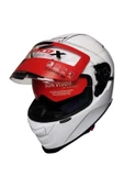 Scoyco X507 Güneş Vizörlü Kapalı Kask Beyaz - 3