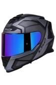 LS2 Storm 2 Faster Tıtanıum Fullface Motosiklet Kaskı Gökkuşağı Camlı thumbnail 1