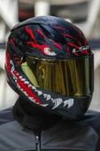 LS2 RAPID 2 KAIJU MAT SİYAH-KIRMIZI-BEYAZ KASK - 5