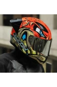 LS2 RAPID 2 RACE SPOX KIRMIZI-GRİ KAPALI MOTOSİKLET KASKI GRİ CAMLI - 3