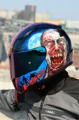 LS2 RAPID 2 ZOMBIE SİYAH-KIRMIZI KASK - 3