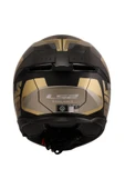 LS2 Stream 2 Road Full Face Motosiklet Kaskı Siyah Gold Gri - 4