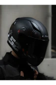 LS2 Rapid 2 Clawn Mat Siyah-gri-kırmızı Kask - 4