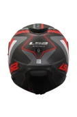 LS2 Strobe 2 Çene Açılır Kask Phantom Mat Tıtanıum Gri Kırmızı - 5