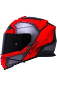 LS2 Storm 2 Faster Mat Kırmızı Fullface Motosiklet Kaskı Siyah Camlı - 4