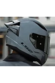 LS2 Rapıd 2 Race Nardo Gri Fullface Motosiklet Kaskı Gri Camlı - 5