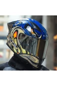 LS2 RAPID 2 RACE SPOX MAVİ-GRİ KAPALI MOTOSİKLET KASKI GRİ CAMLI - 3