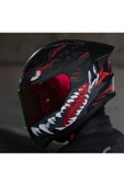 LS2 Rapıd 2 Race Kaıju Fullface Motosiklet Kaskı Kırmızı Camlı - 3