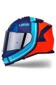 LS2 Storm 2 Slant Mat Mavi Turuncu Kask - 1
