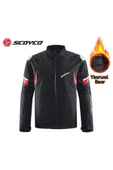 Scoyco JK176 WATERPROOF 4 MEVSİM MOTOSİKLET MONTU SİYAHKIRMIZI thumbnail 2