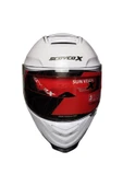 Scoyco X507 Güneş Vizörlü Kapalı Kask Beyaz - 4