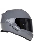 LS2 Storm 2 Nardo Gri Kapalı Motosiklet Kaskı Siyah Camlı thumbnail 1