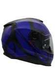 Nexx Y.100 B-side Kapalı Motosiklet Kask Mat Siyah Mavi thumbnail 3
