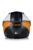 LS2 Aırflow 2 Cover Siyah-Beyaz-Gold Açık Motosiklet Kaskı thumbnail 4