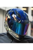 LS2 RAPID 2 RACE SPOX MAVİ-GRİ KAPALI MOTOSİKLET KASKI GÖKKUŞAĞI CAMLI - 4