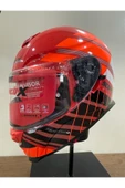 Scoyco X507 GÜNEŞ VİZÖRLÜ KAPALI MOTOSİKLET KASKI TURUNCU - 1