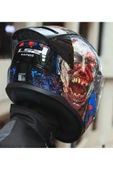 LS2 Rapıd 2 Race Zombıe Fullface Motosiklet Kaskı Şeffaf Camlı thumbnail 4