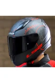 LS2 Rapıd 2 Takaroa Mat Siyah-Kırmızı Fullface Motosiklet Kaskı Siyah Camlı - 1