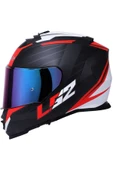 LS2 Storm 2 Nerve Kırmızı  Full Face  Motosiklet Kaskı Gökkuşağı Camlı thumbnail 2