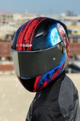 LS2 RAPID 2 RACE ZOMBIE SİYAH-KIRMIZI KASK - 5