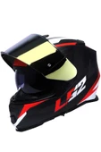 LS2 Storm 2 Nerve Kırmızı  Full Face  Motosiklet Kaskı Gold Camlı - 2