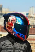 LS2 RAPID 2 RACE ZOMBIE SİYAH-KIRMIZI KASK - 2