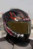 LS2 RAPID 2 RACE KAIJU MAT SİYAH-KIRMIZI-BEYAZ KASK - 7
