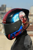 LS2 RAPID 2 RACE ZOMBIE SİYAH-KIRMIZI KASK - 4