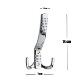 (5 ADET) Metal Krom Portmanto Mobilya Vestiyer Duvar Dolap Elbise Kıyafet Askısı Askılığı Askılık - 3