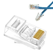 10 Adet 8P8C Plastik RJ45 Soket  Ethernet Bağlantı Kablo Konnektörü Açık Uçlu 8 Pin Şeffaf Cat5 Cat6 Network Ağ Modem Hub Ruuter Bilgsayar PC Switch thumbnail 5