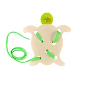 Happy Junior Montessori Eğitici Oyuncak İp Geçirme Kaplumbağa - 1