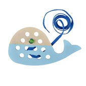 Happy Junior Montessori Eğitici Oyuncak İp Geçirme Balina - 3