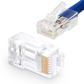 10 Adet 8P8C Plastik RJ45 Soket  Ethernet Bağlantı Kablo Konnektörü Açık Uçlu 8 Pin Şeffaf Cat5 Cat6 Network Ağ Modem Hub Ruuter Bilgsayar PC Switch thumbnail 4