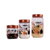 Herevin 139357-810 Desenli Kavanoz Seti 3'lü (425-660-1000 ml) - 5