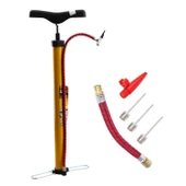 Klasik Bisiklet Pompası ve Uç Seti El Tipi Ayak Tutamaklı Metal Boru Top Lastik Teker Şişirme Uçlu thumbnail 6