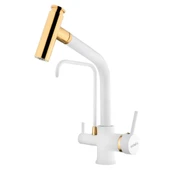 Venita Beyaz Gold Çift Fonksiyonlu Spiralli Arıtmalı Mutfak Batarya - 1