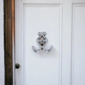 Metal Askı Vestiyer Duvar Dolap Elbise Askısı Krom Renk Mobilya Kapı Askılığı Aparatı 5 Adet thumbnail 5