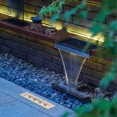 Sıva Altı Wallwasher lüks dekoratif ışık show gösteri aydınlatma açık alan enerji tasarruflu Doğa Beyaz LED A-1104 395mm x 90mm 12W - 8